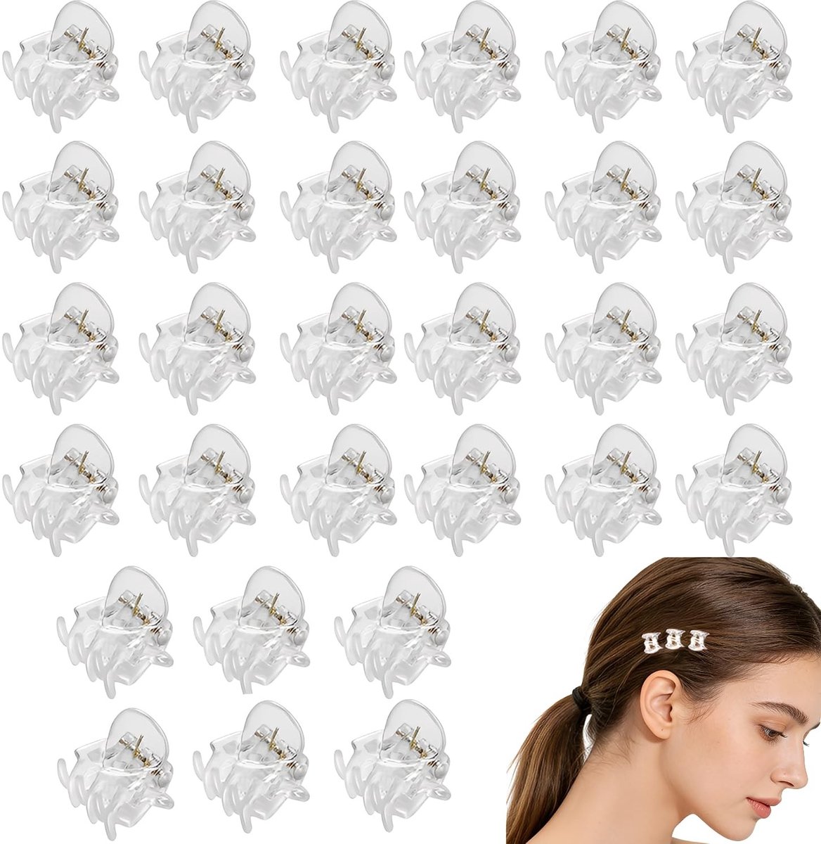 SolidKeus - Set van 30 Mini Haarclips voor Dagelijks Gebruik