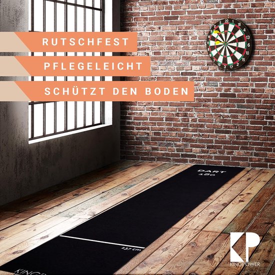 Dartmat darttapijt toernooimat dartmat darts 290 x 60 cm Zwart Kingpower van Kingpower — afbeelding 4