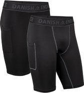 DANISH ENDURANCE Compressie Shorts - Hardloop Leggings Gym Sport & Workout - Heren - 2 Paar - M