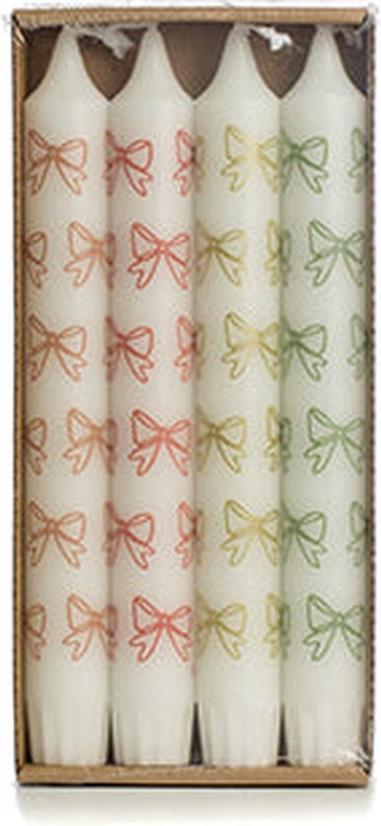 Rustik Lys - Dinerkaarsen 'Strik' - Set van 4