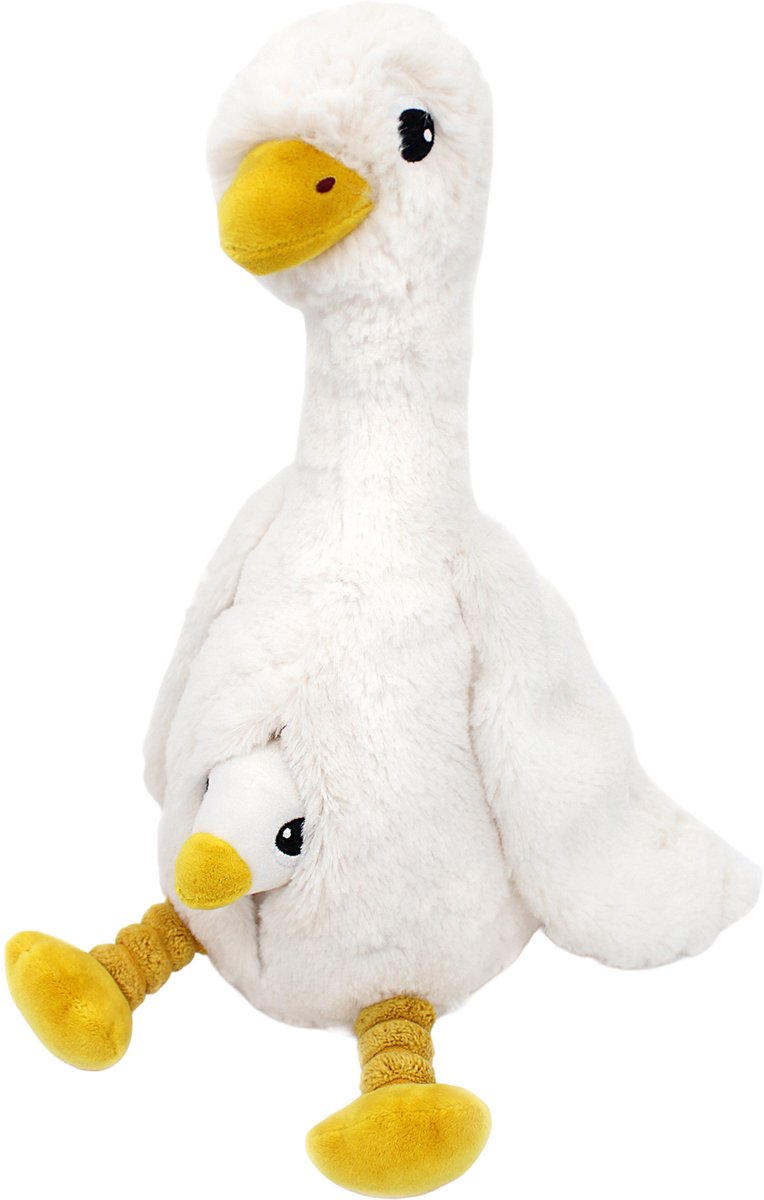 Les Ptipotos Jebongou The Goose Knuffel - White
