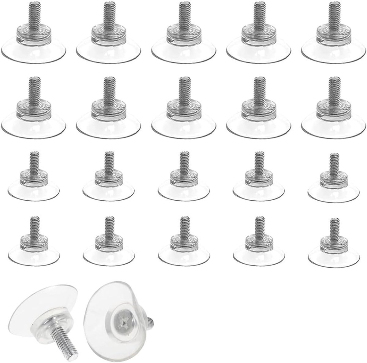 M4 Zuignappen Set - Ø 25 mm en Ø 30 mm - Met Schroefdraad - Voor Huishouden en Auto