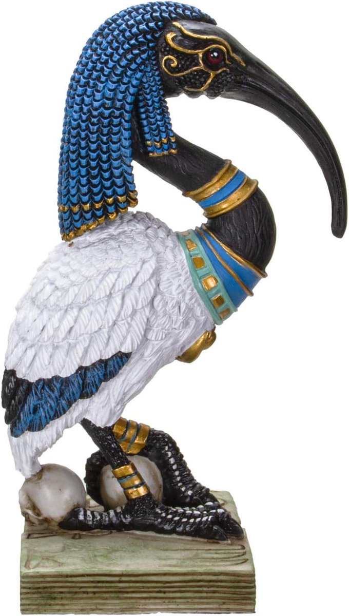Giftware Oude Egyptische God Thoth Flamingo Pose Hars Beeldje