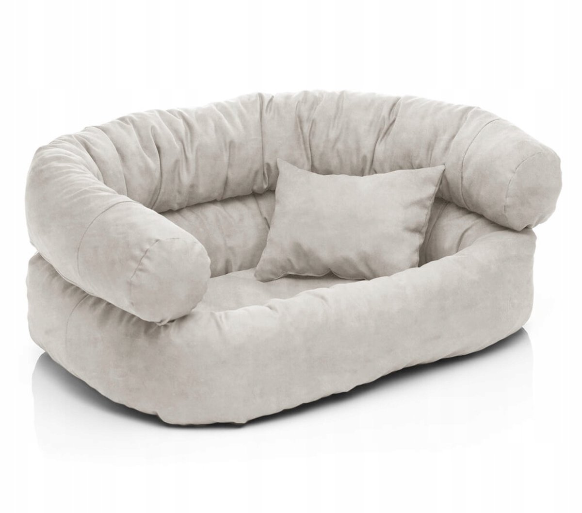 Luxe Hondenmand Fauteuil 'L' 80x100cm Alcantara Ecru