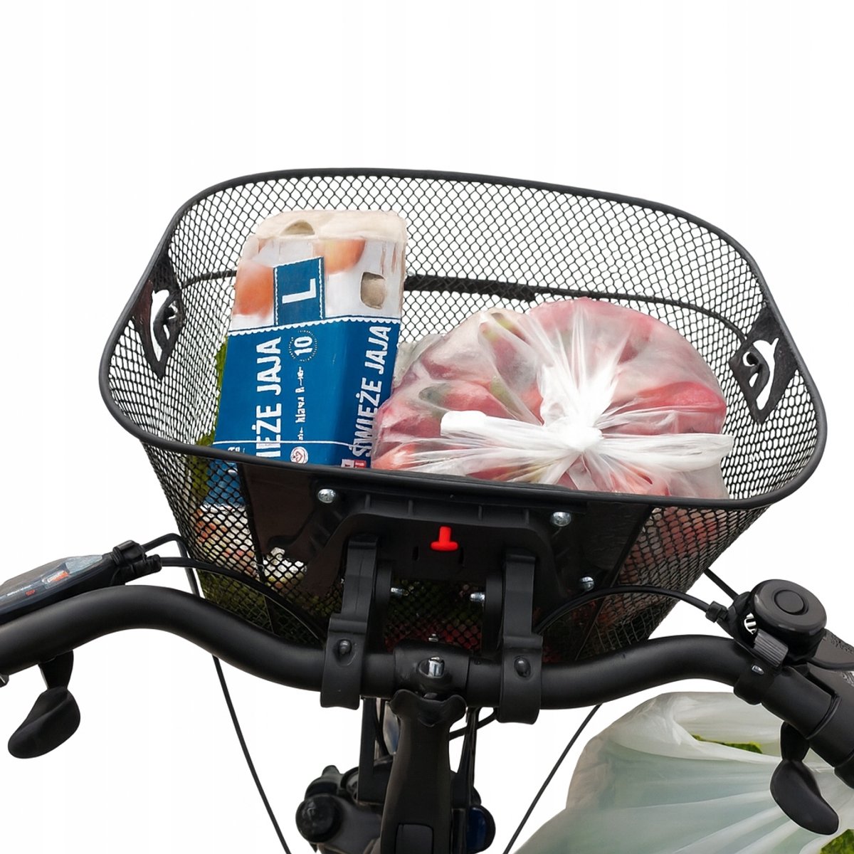 Grote Metalen Fietsmand Zwart - Afneembaar met kliksysteem