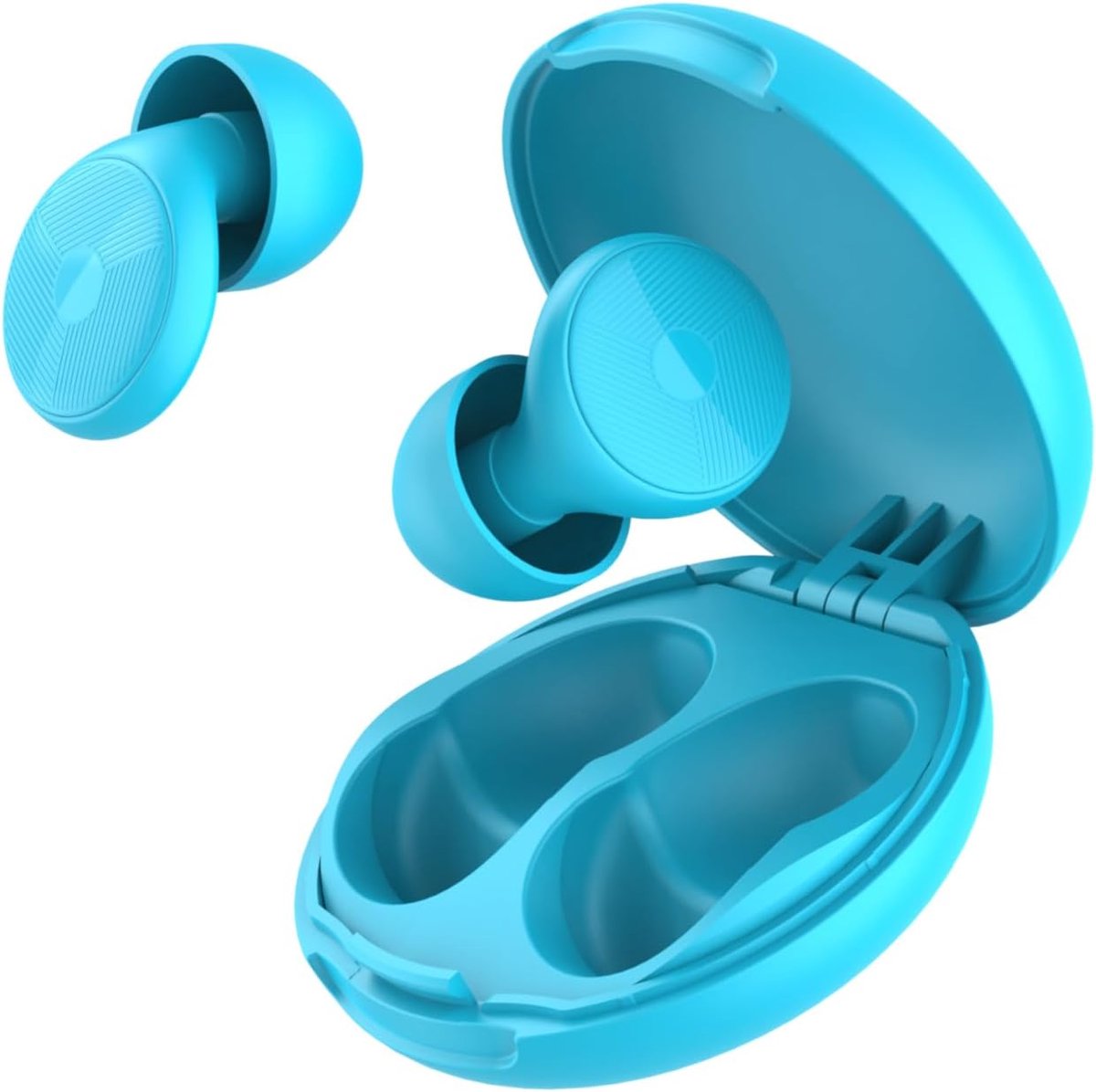 Oordopjes om te slapen, 45 dB, herbruikbare gehoorbescherming, geluidsreducerende oordopjes met 8 oordopjes en draagtas, slapen, reizen, concentratie, concerten (blauw)