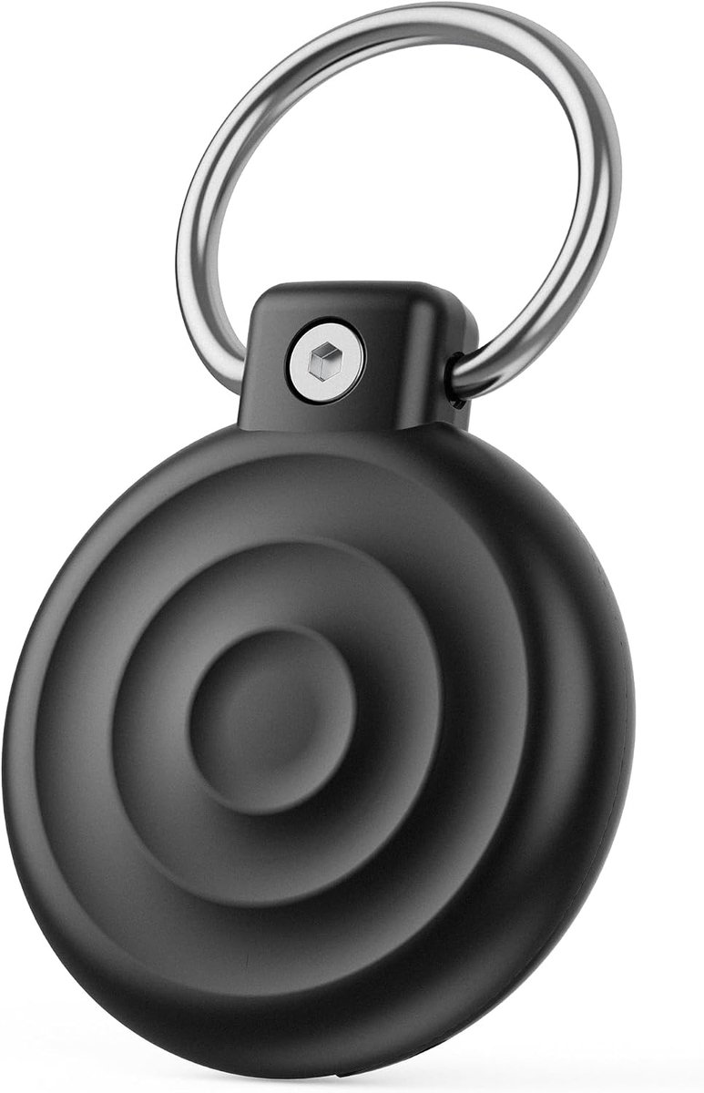 Compatibel met AirTag-houder met veiligheidsslot, IPX8 waterdichte behuizing, compatibel met Apple AirTags (1e en 2e generatie), robuuste harde hoes voor sleutels, bagage, zwart