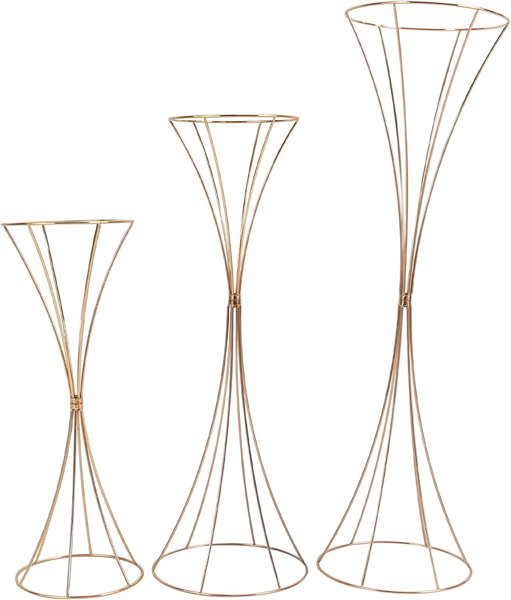 3 stuks, bruiloftsbloemenstandaard, ganggeleiding, eettafelplanten, woondecoratie, bloemenstandaard voor decoratie in de woonkamer, slaapkamer, feest, bruiloft, activiteit enz.