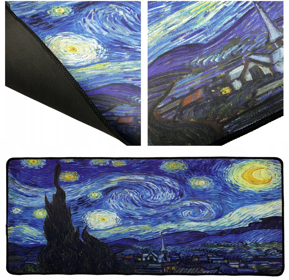 Grote XL Gaming Muismat - Sterrennacht Design - 120x60 cm
