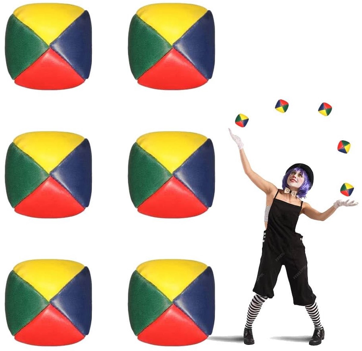 SolidKeus - Set van 6 Juggling Balls voor Beginners en Professionals