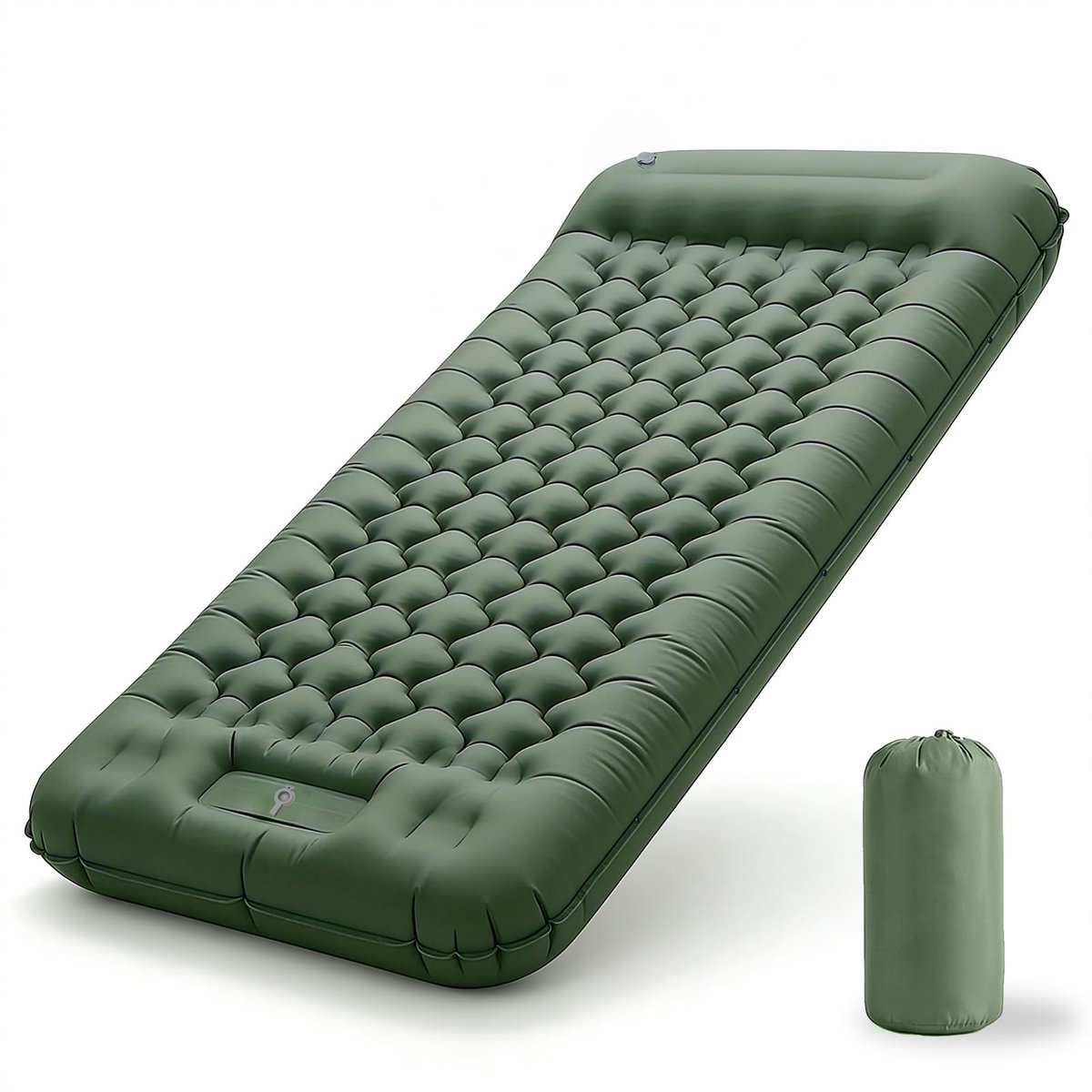 SolidKeus - Inflatable Campingmatras met Voetpomp, Extra Dikke en Brede Matras