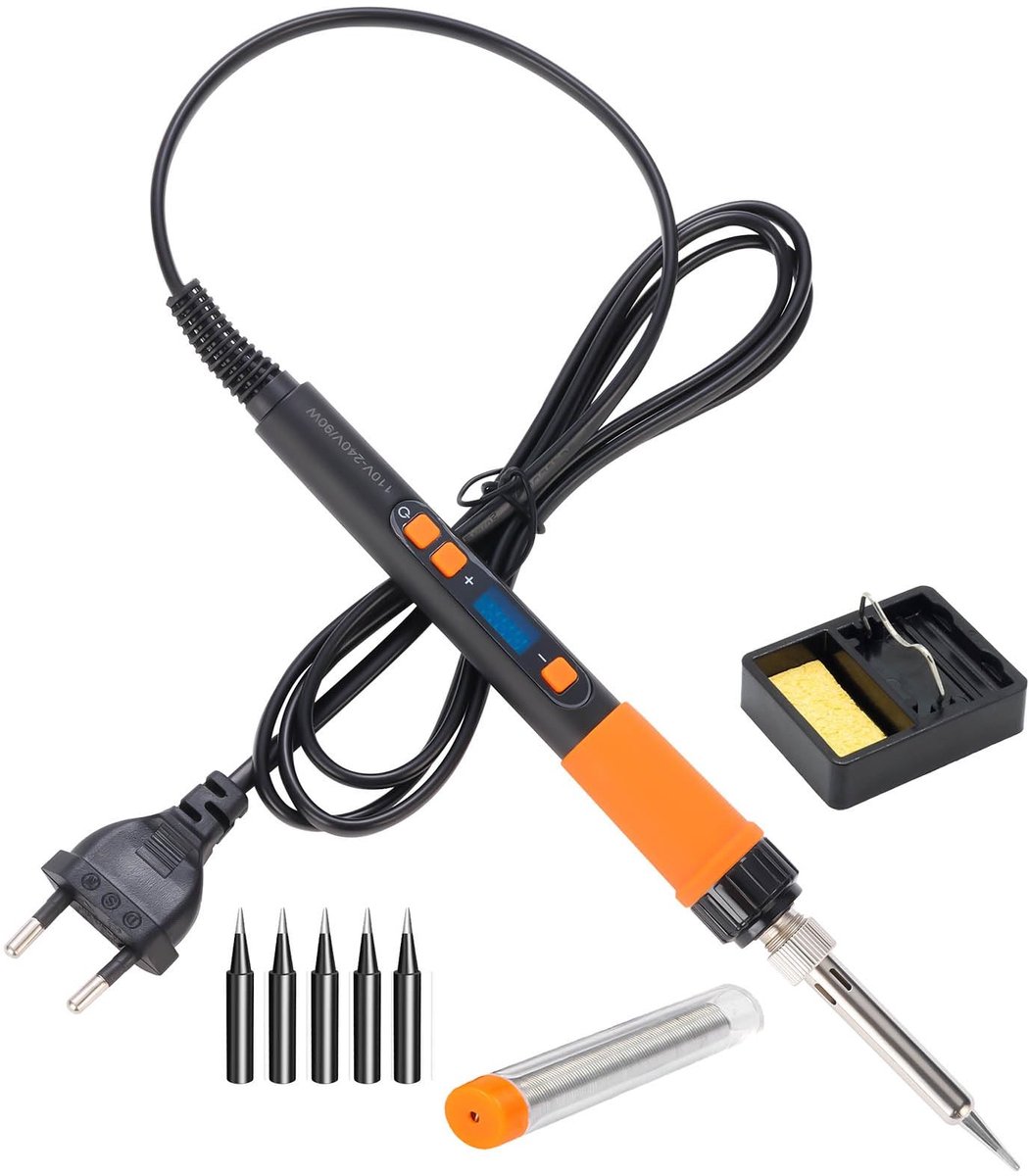 SolidKeus - 90W Digitale Soldeerbout Set met Verstelbare Temperatuur