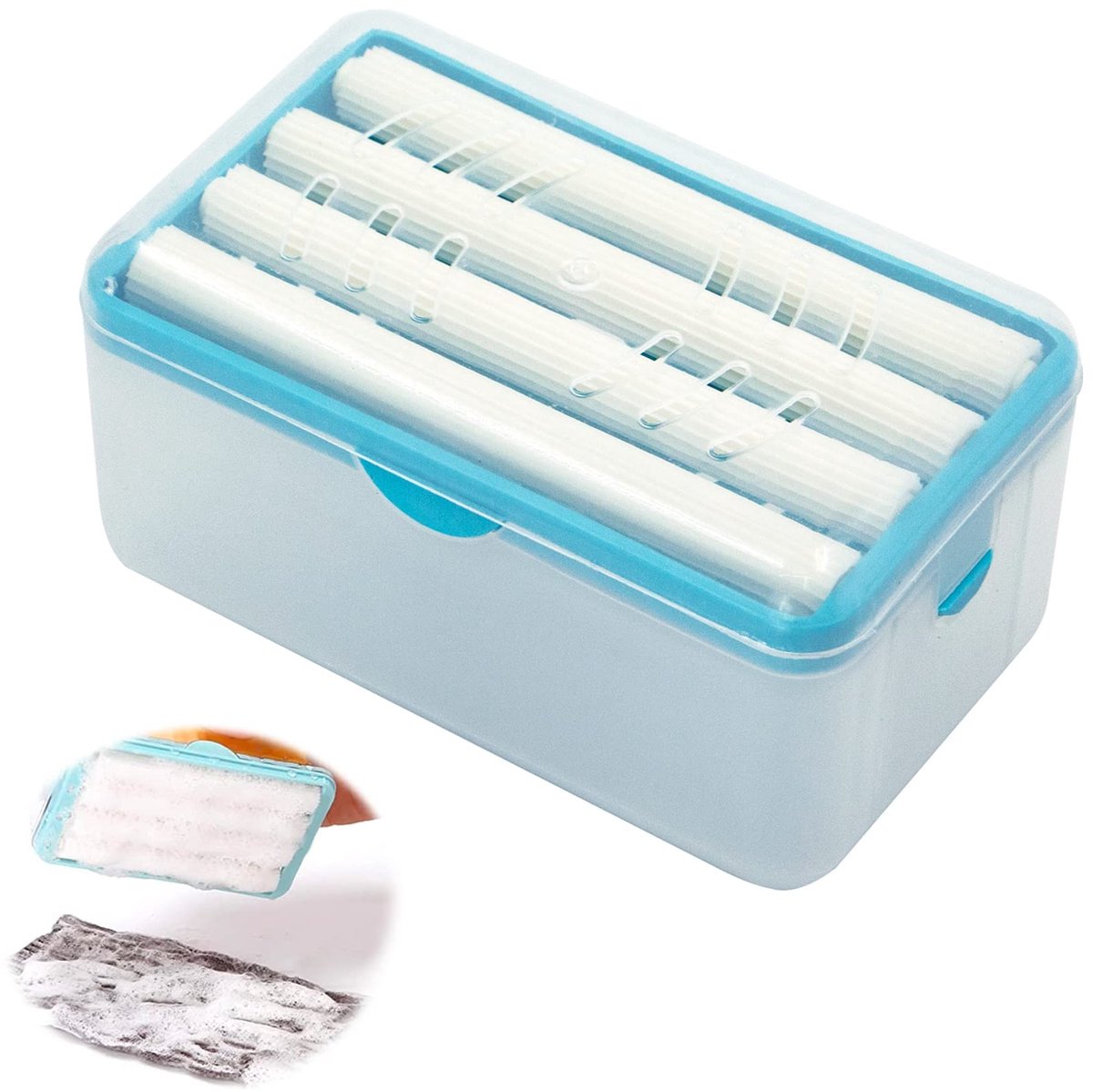 SolidKeus - Multifunctionele Zeepbak met Deksel, Blauw