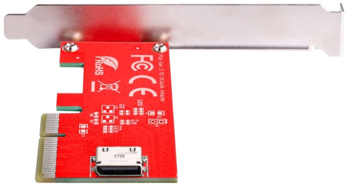 SolidKeus - PCI-E 4.0 x4 naar Oculink SFF-8612 Host Adapter