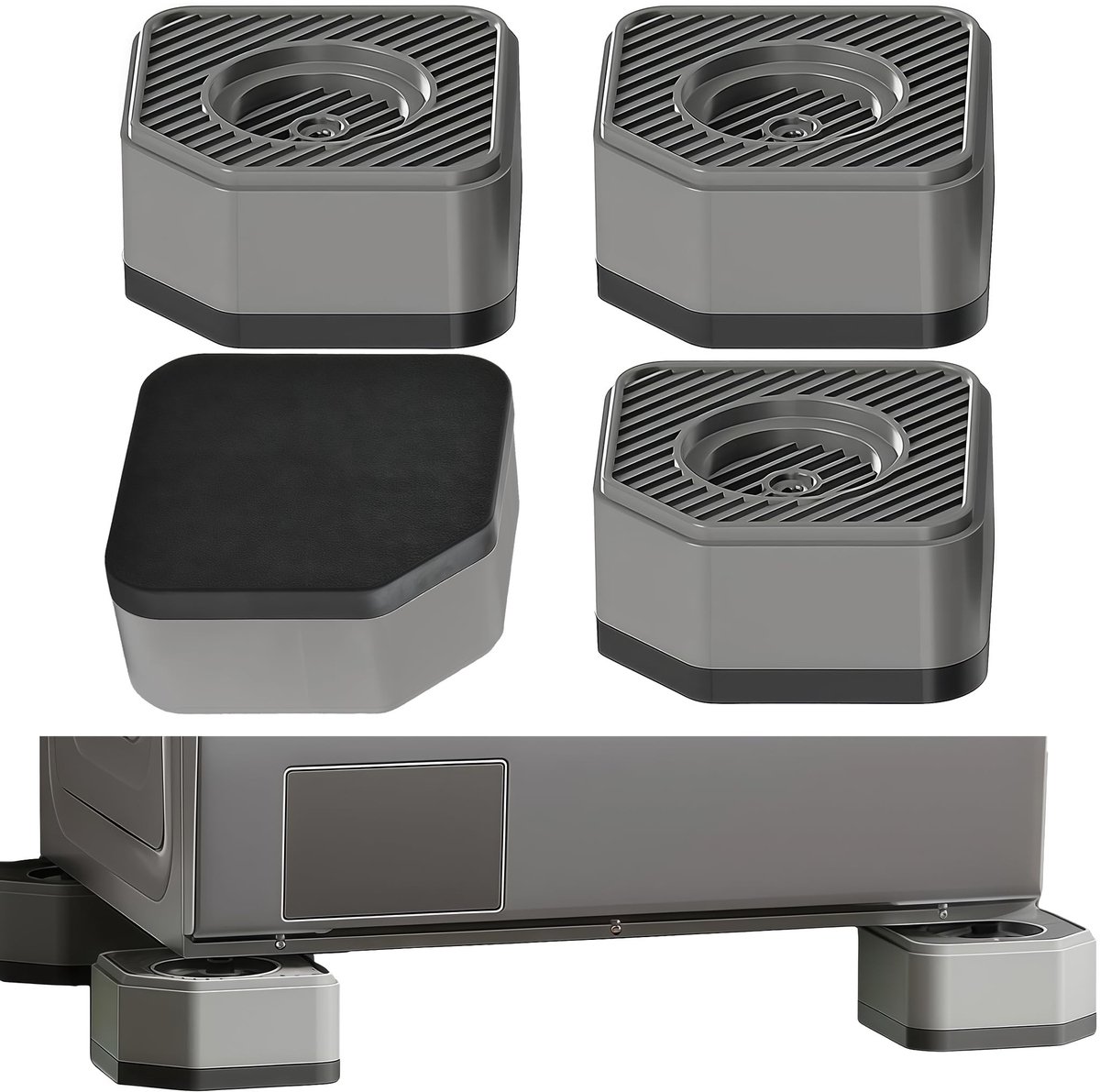 SolidKeus - Anti-vibratie Voetjes voor Wasmachine en Droger