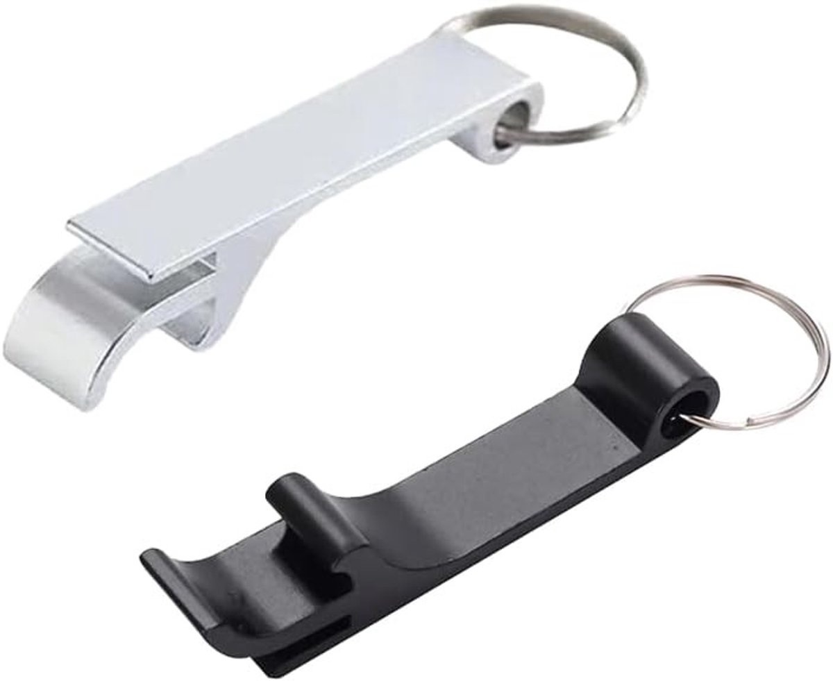 Flesopener Sleutelhanger - Aluminium - Mini - Multifunctionele Bieropener - Voor Feesten en Festivals