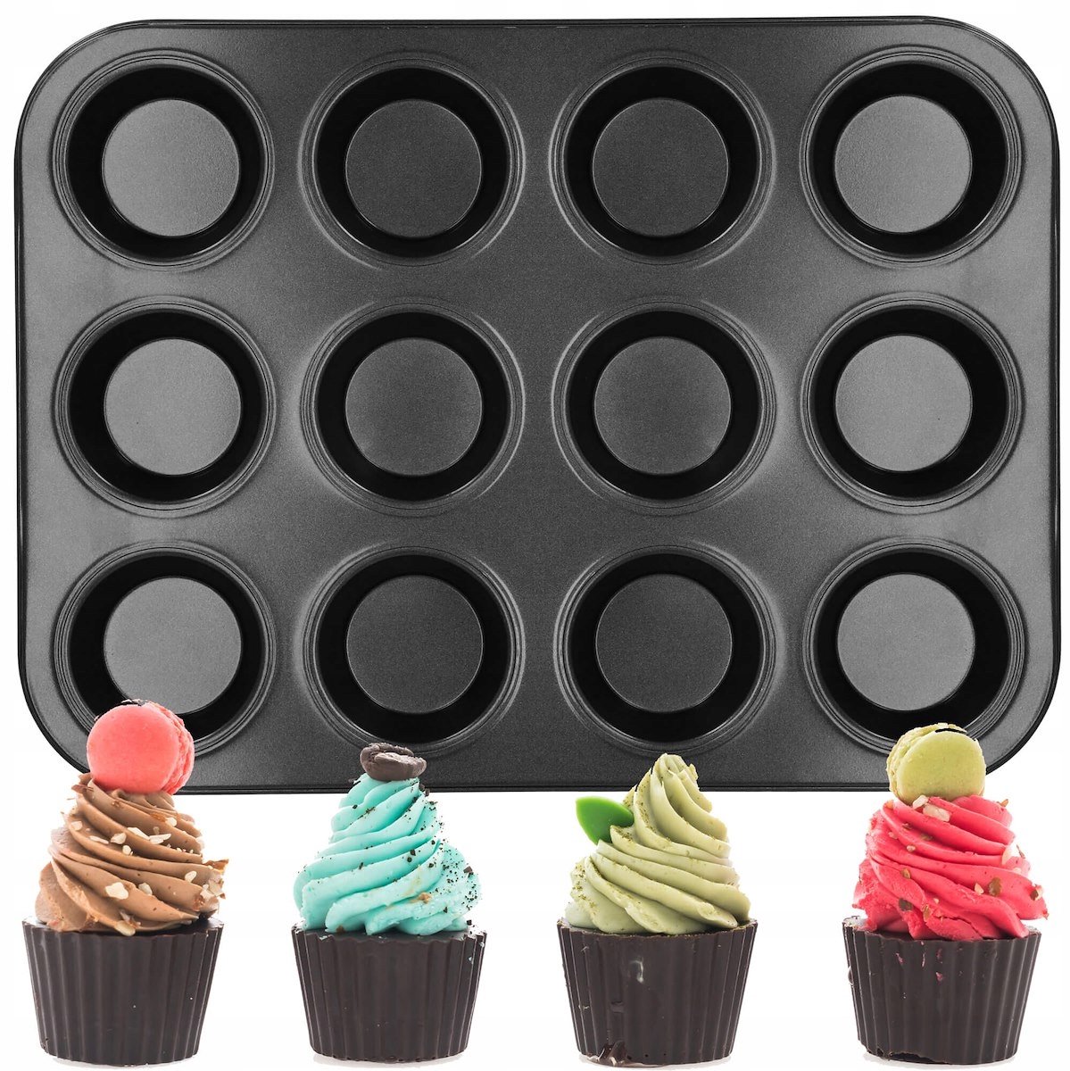Bakvorm voor 12 Muffins - Antiaanbaklaag - Professionele Kwaliteit