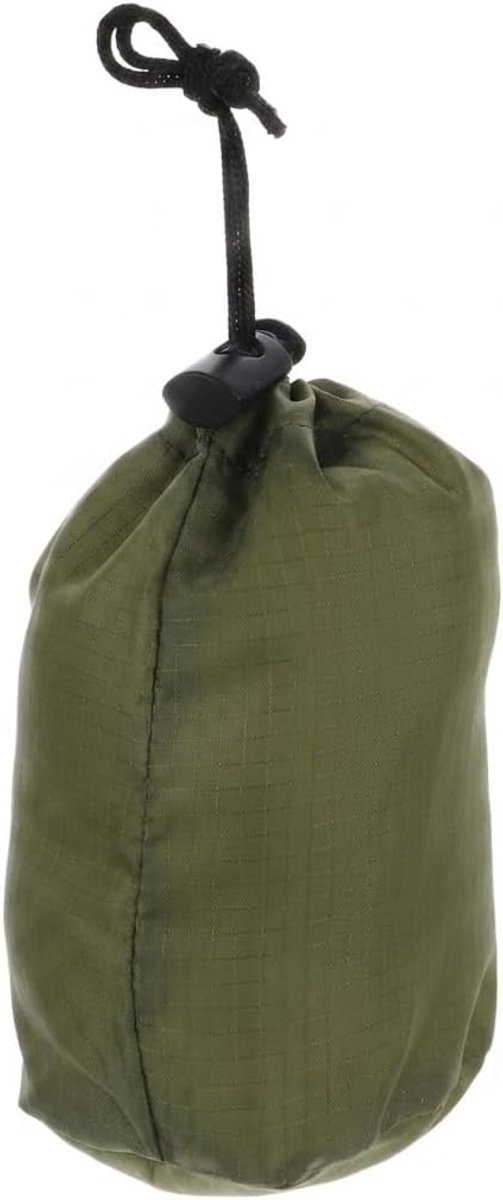 EHBO-regenjastas, reistassen met trekkoord, kleine waterdichte tas met trekkoord, compressiezak voor camping, slaapzak, pakzak, nylon, olijfgroen, olijfgroen, 13.00X10.00X6.00CM