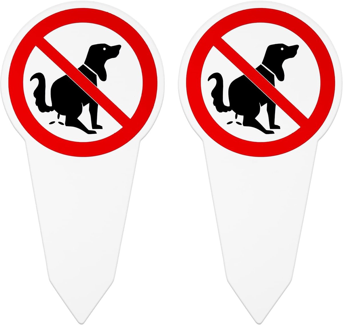 Schild honden poepen verboden steekbord bord "Hier bitte nicht!" instructiebord 180x300 mm, hondentoilet
