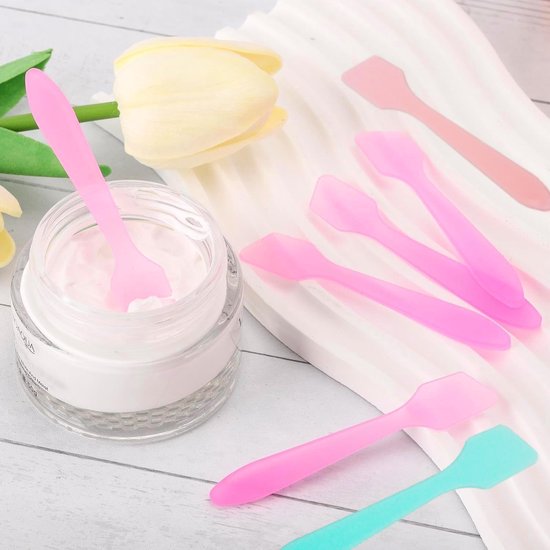 Spatels van kunststof applicator, Mini Scoop voor crèmespatel, cosmetica masker scoop, klein masker cosmeticaspatel, make-up donatie spatels gereedschap, meerkleurige — afbeelding 3