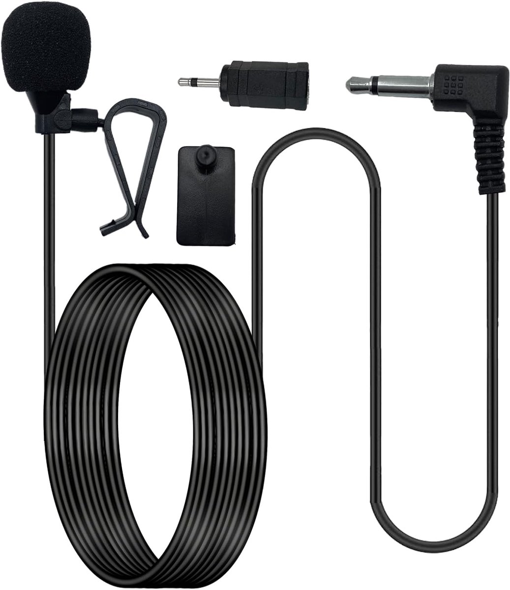 3,5 mm met 2,5 mm adapter voor JVC, Kenwood, Alpine, Pioneer, Jensen en Boss externe microfoon stereo GPS DVD kabel 3 m