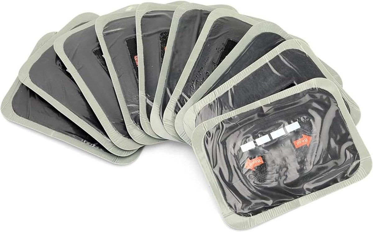Bandenreparatiepleister, 10st 80 X 120mm Auto Natuurrubber Band Bandenreparatieset Tubeless Patches