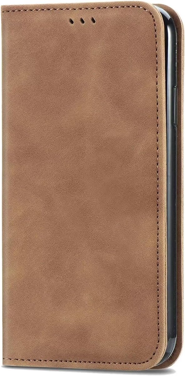 Hoesje voor Realme 14 Pro 5G, premium lederen PU-lederen PU-lederen portemonnee-hoes retro flip folio schokbestendig hoesje met kaartsleuven, kickstand, magnetische sluiting, RFID-blokkering