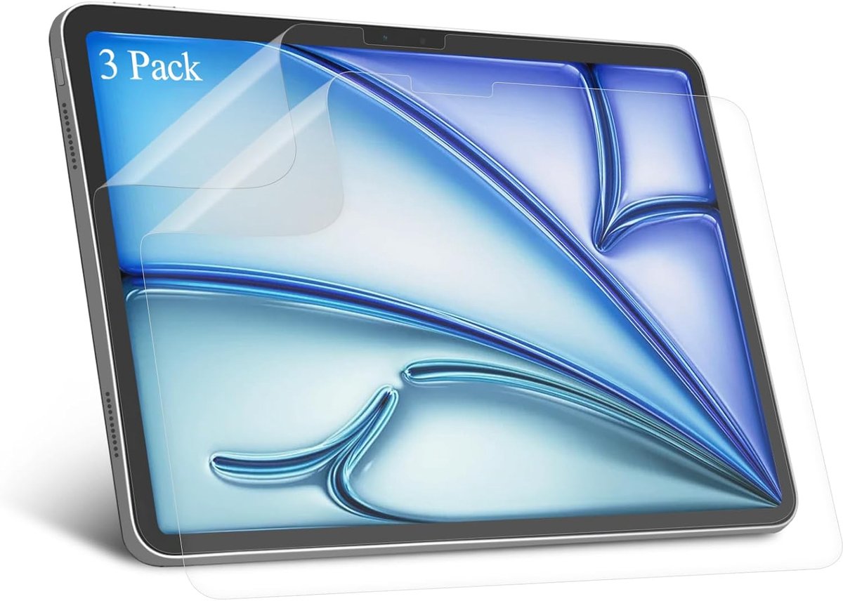 3 stuks papieren folie, compatibel met iPad Air 11 inch M3 2025/M2 2024, beschermfolie met verblindingsvrije anti-vingerafdruk, displaybescherming voor het schrijven en tekenen zoals op papier