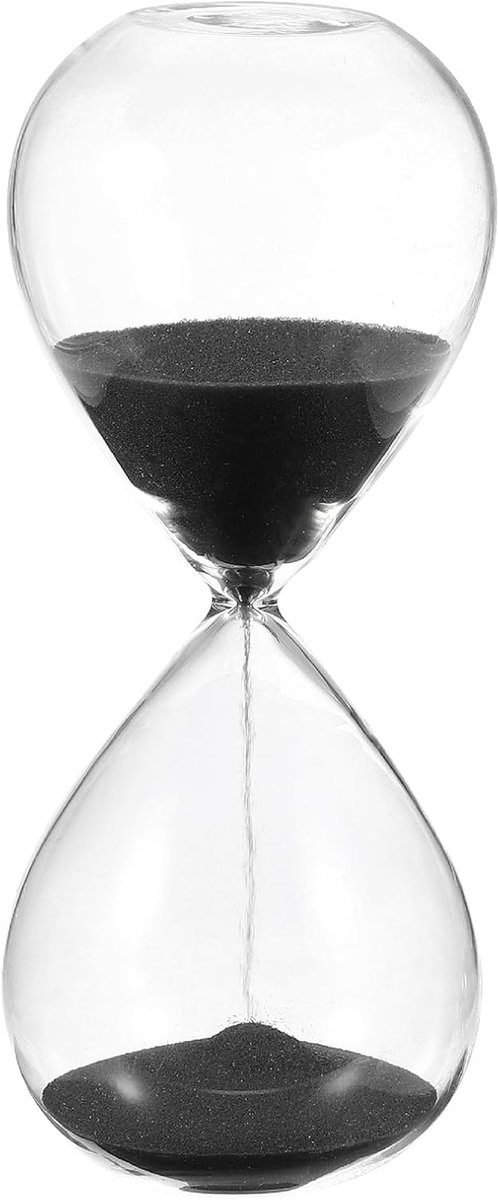 10 minuten zandtimer, zandhorloge, uurglas, zandloper, timer, klok voor woonkamer, thuiskantoor, restaurant, decoratie, zwart