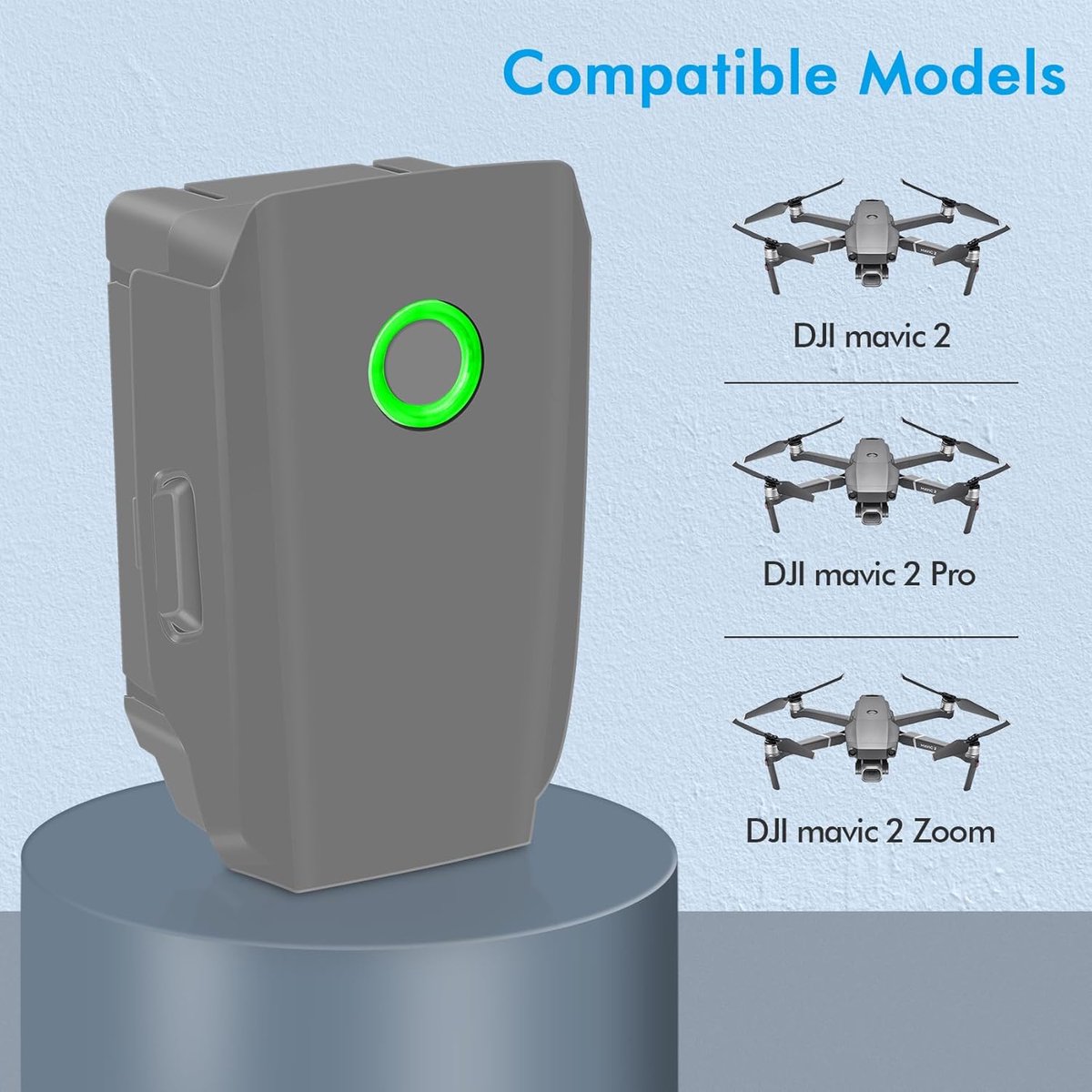 Smart accu Mavic 2 Pro, 3850 mAh, 15,4 V, 1 verpakking, maximale vliegtijd 31 minuten, compatibel met DJI Mavic 2 Mavic 2 Pro, Mavic 2 Zoom, Mavic 2 Enterprise – foto 6