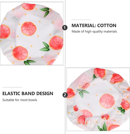 3 Stuks-fruit Voedselkap- Voedselafdekking- Vliegenkap -Afdekhoezen voor Voedsel -Afdekhoezen voor Gistmand -herbruikbare komdeksels - Elastische Rand-stoffen komdeksel-Deegrijzing Opslag-Geschikt voor borden, kommen en bakjes-Bescherm je eten — afbeelding 3