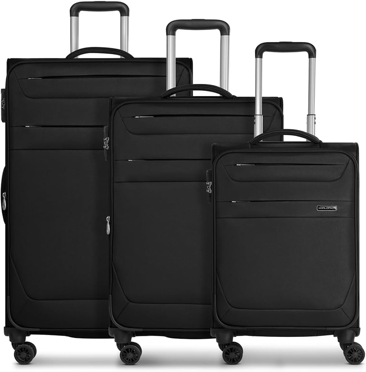 Reiskoffers set 3-delig - zachte trolleys - robuust polyester - ruimte voor lange reizen - ShopVlot