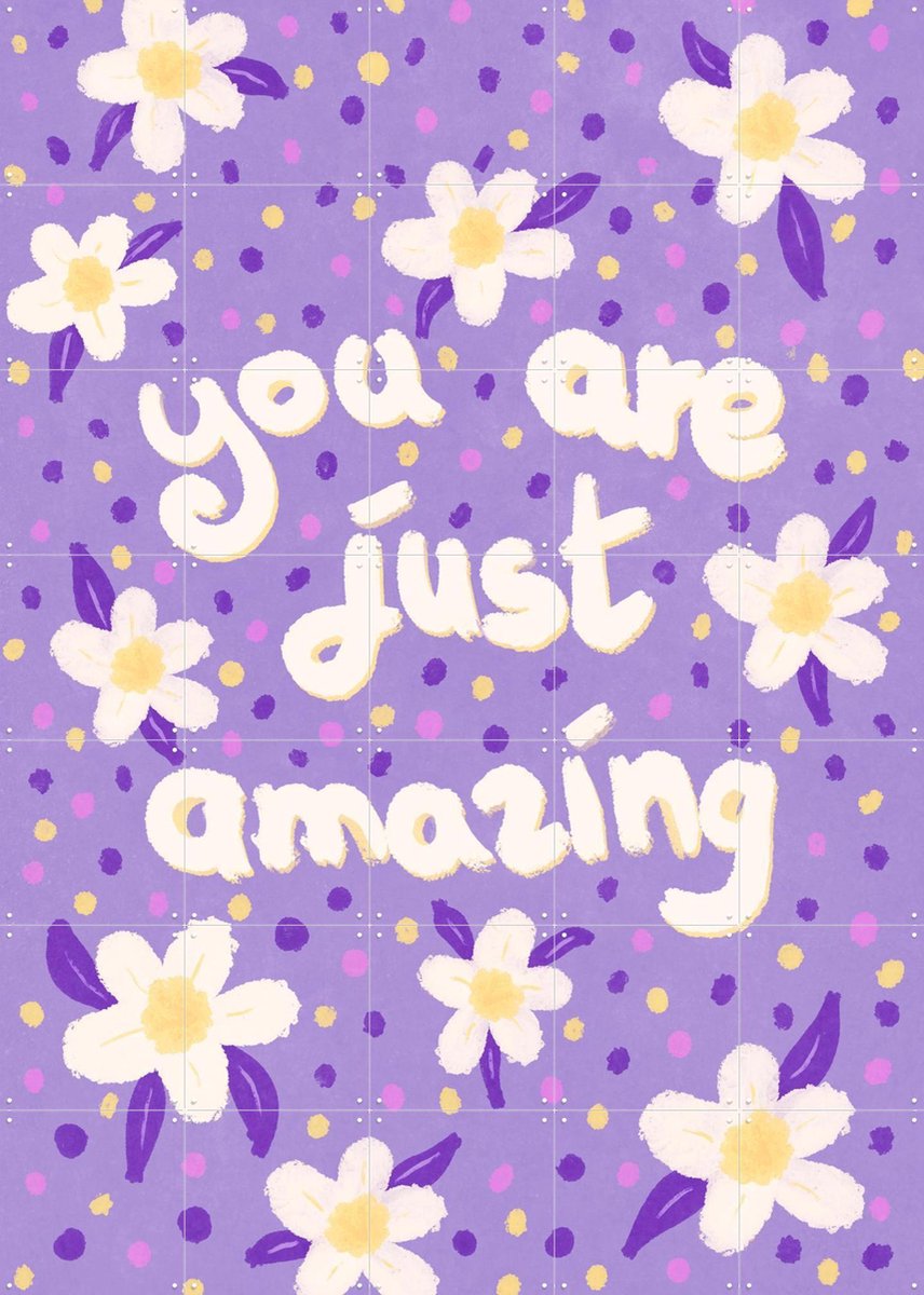 IXXI Just Amazing, Raissa Oltmanns - 100 x 140 cm - Gratis ophangtool - Grote wanddecoratie en posters - Typografie, Modern, Illustraties, Speels