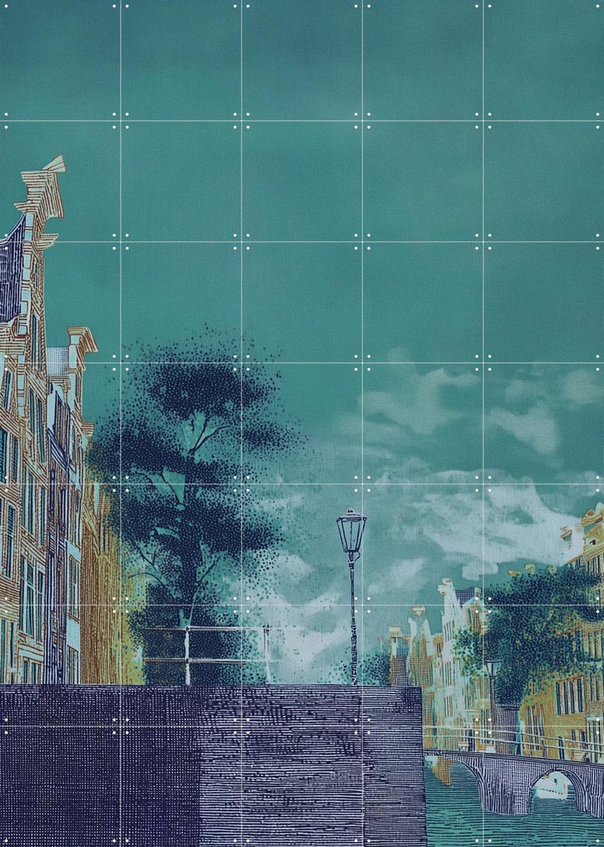 IXXI Amsterdam 1, Artclaud - 100 x 140 cm - Gratis ophangtool - Grote wanddecoratie en posters - Surrealisme, Kleurrijk, Street art, Fantasierijk