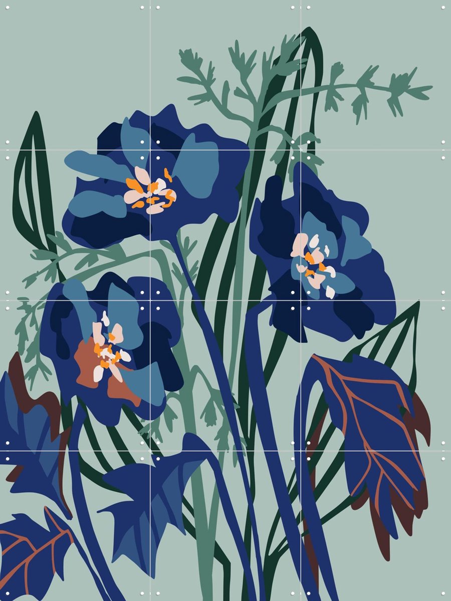 IXXI Wild Flowers Light, Annick & Various - 60 x 80 cm - Gratis ophangtool - Grote wanddecoratie en posters - Illustraties, Kleurrijk, Abstract