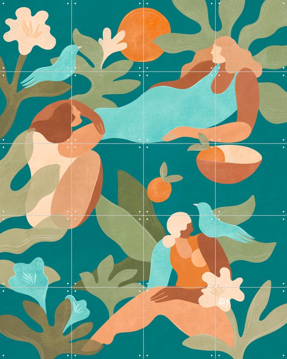 IXXI Gift Of Renewal, Maggie Stephenson - 80 x 100 cm - Gratis ophangtool - Grote wanddecoratie en posters - Fantasierijk, Speels, Geometrische Kunst