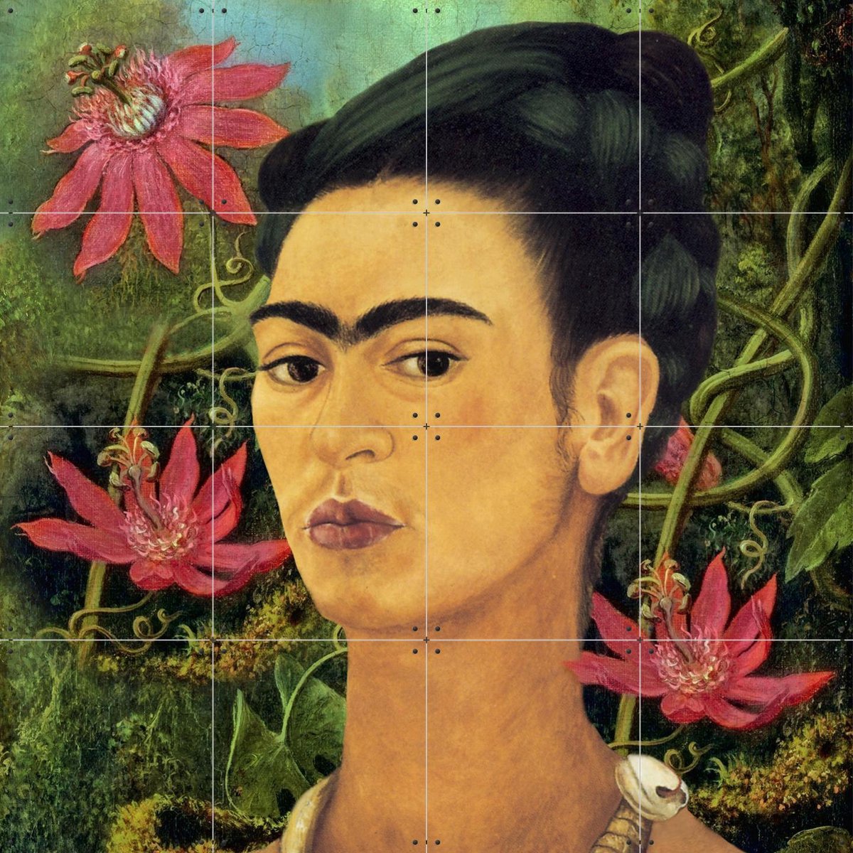 IXXI Frida - The Deep Forest Edition, Marja van den Hurk - 80 x 80 cm - Gratis ophangtool - Grote wanddecoratie en posters - Surrealisme, Vintage