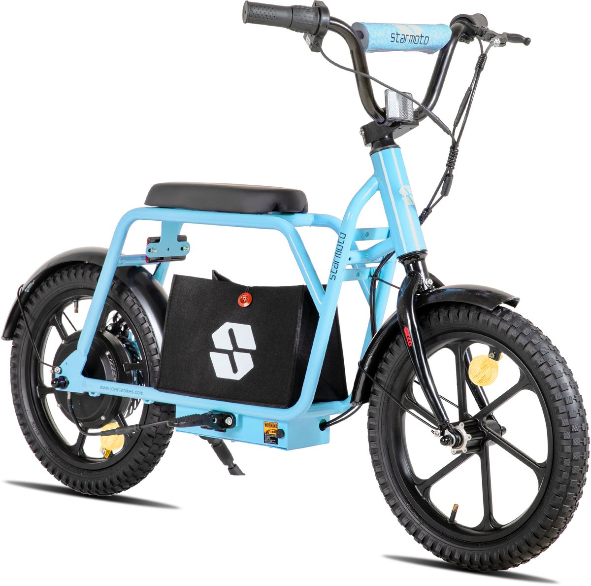 JOYSTAR Starmoto Elektrische Step met Zadel - voor Kinderen & Tieners (6-12 Jaar) - 250W Motor - Max. 25 km/u - 16 Inch Wielen - Blauw