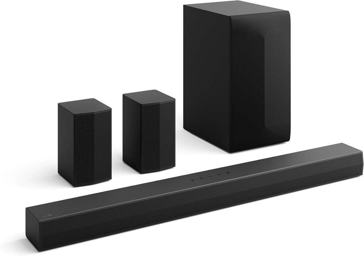 Soundbar met Subwoofer - Home Cinema Systeem - Films Kijken - 5.1 Kanaals Surround Geluid - 440 W - Zwart