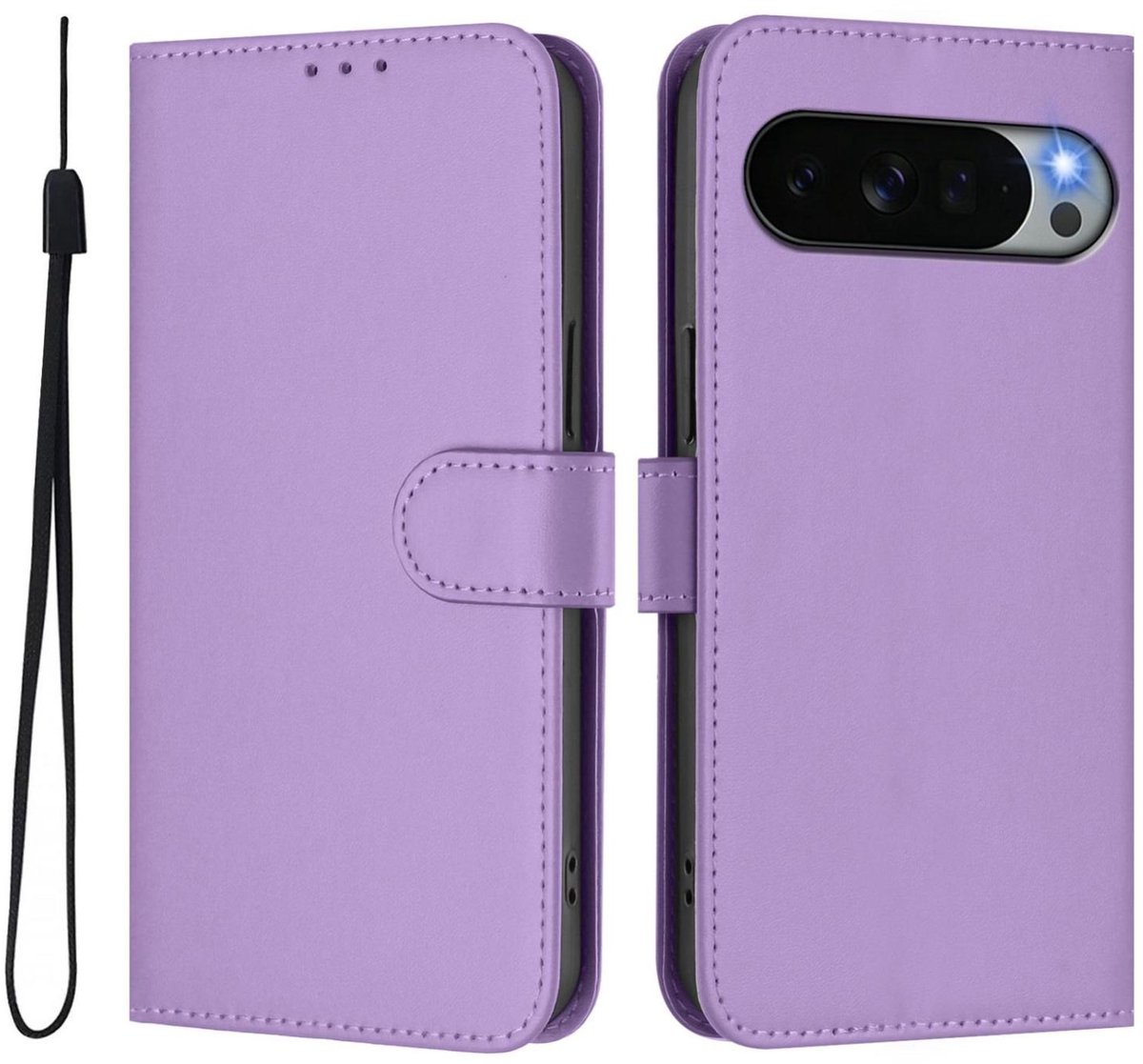 Mobigear Telefoonhoesje geschikt voor Google Pixel 11 Pro XL Hoesje | Mobigear Urban Wallet Bookcase Portemonnee | Pasjeshouder voor 3 Pasjes | Telefoonhoesje voor Pinpas / OV Kaart / Rijbewijs - Lavendel