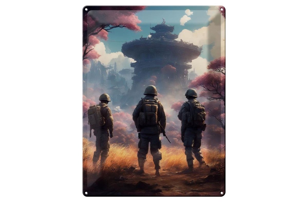 Blechschild 20x30cm Phantom Stadt
