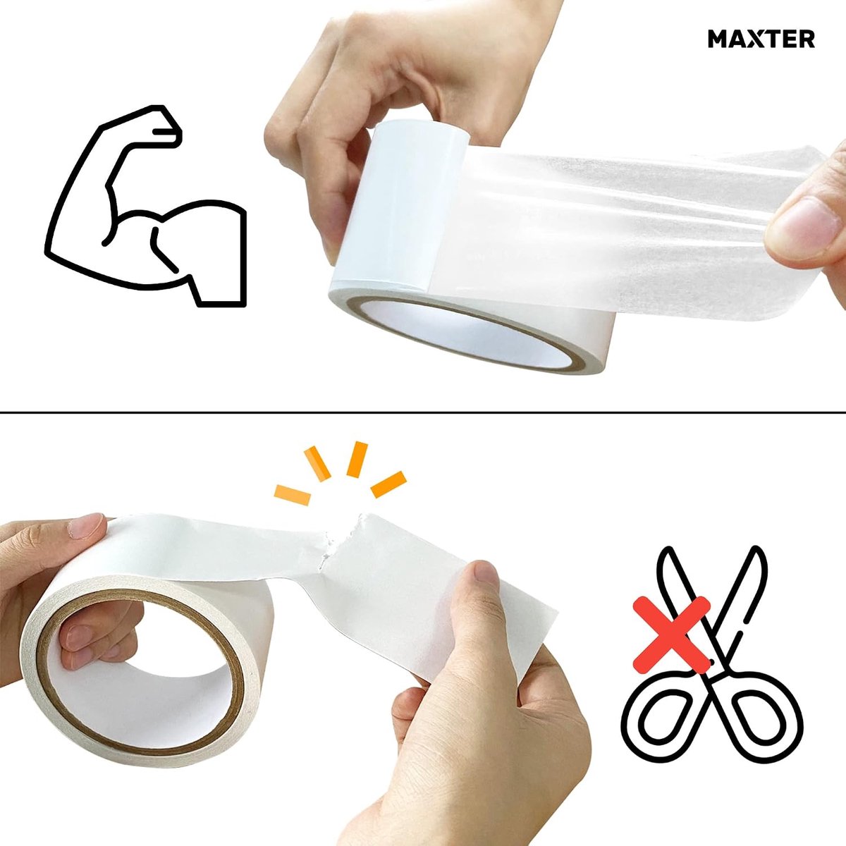Tape Extra Sterke Dunne - Transparante Plakband voor Doe-Het-Zelf - Ambachten en Scrapbooking (24 mm x 20 m) - Double Sided Tape