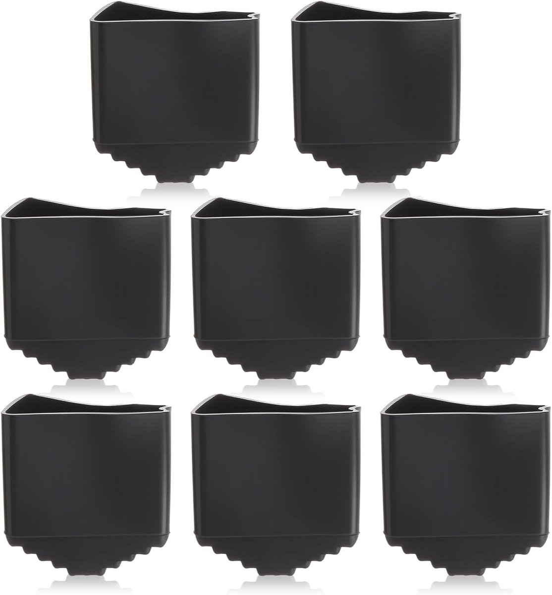 8 stuks rubberen laddervoeten, antislip beschermkap, aluminium ladder, reservevoeten, vervanging voor universele ladders, aluminium ladder, vervangende rubberen voeten, zwart, 2,5 x 5 cm