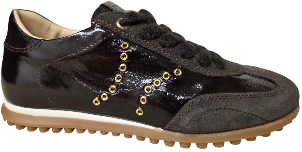 Gianluca Pisati Alia Mo Mag Mog Sneakers Bruin Leer en Suede Dames - Bruin - 41