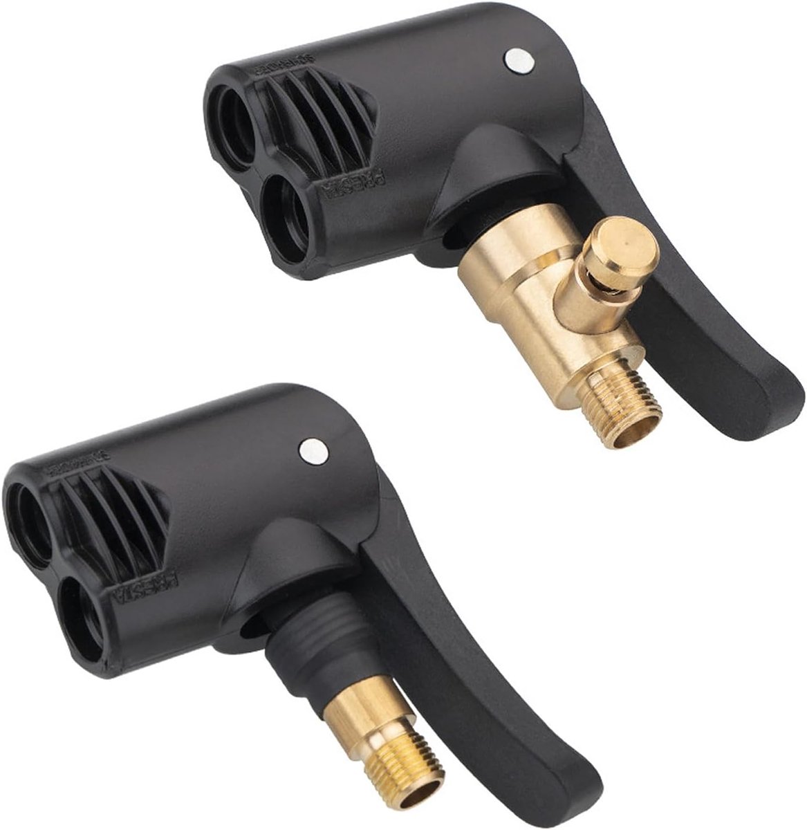 Inflator Connector, opblaasbare spindel voor het omzetten van de luchtpomp van de auto, 2-in-1 opblaasbare motorfiets fiets voor auto met Franse mond in Amerikaanse mond
