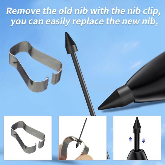 20 Stukken Stylus Tip, 2 Stukken Penclip, Touchscreen Tip, Touchscreen Tip, Vervangbare Touchscreen Pen Pen, Geschikt Voor Tablets Van Mobiele Telefoons, Enz. — afbeelding 2