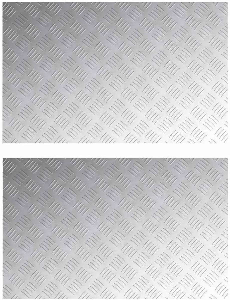 Checkerplate Trap Treden 2 Stuks 80x50 cm | Moderne uitstraling, antislip patroon, geschikt voor binnen en buiten, eenvoudig schoon te maken