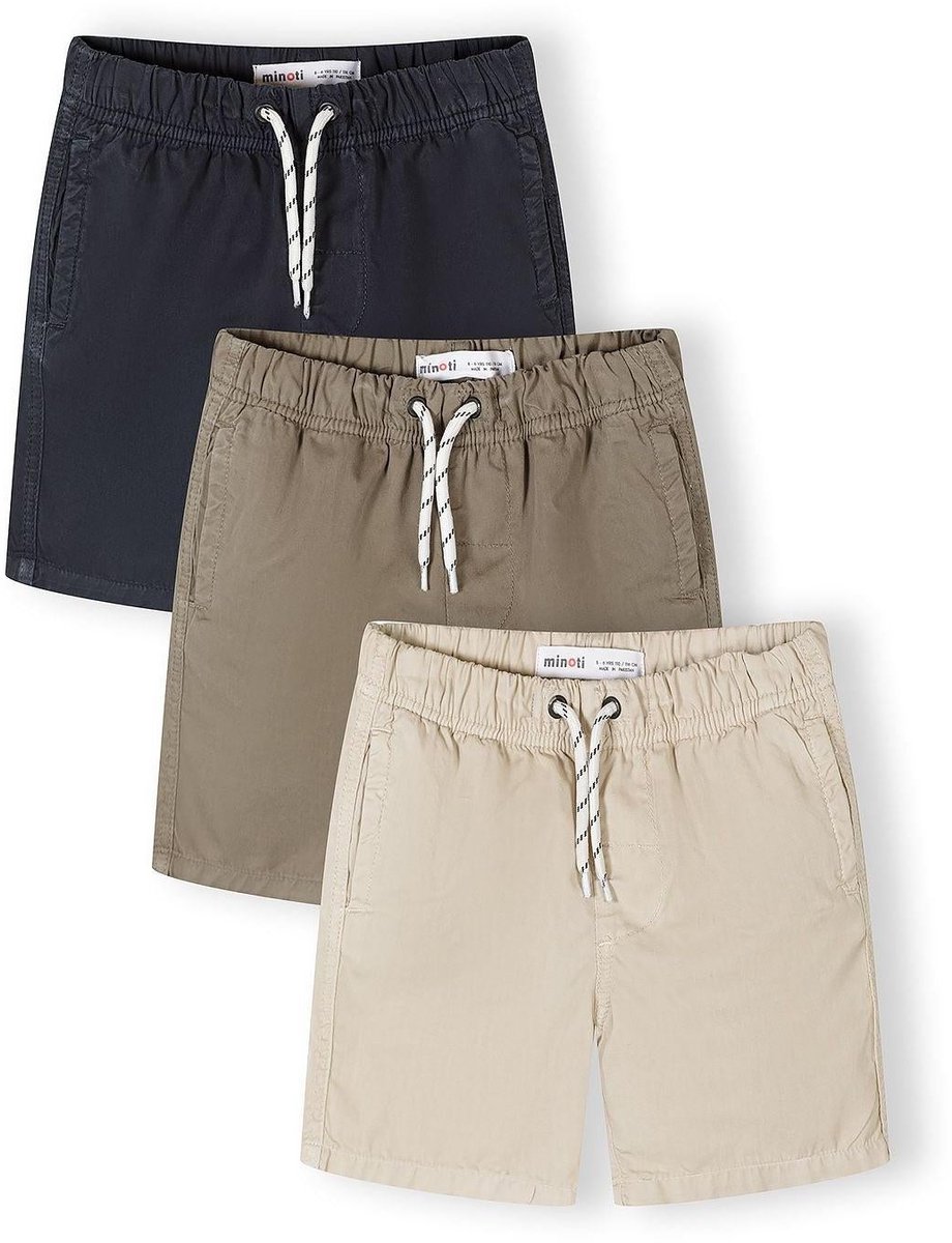 Minoti korte broek jongens 3-pack - knielengte
