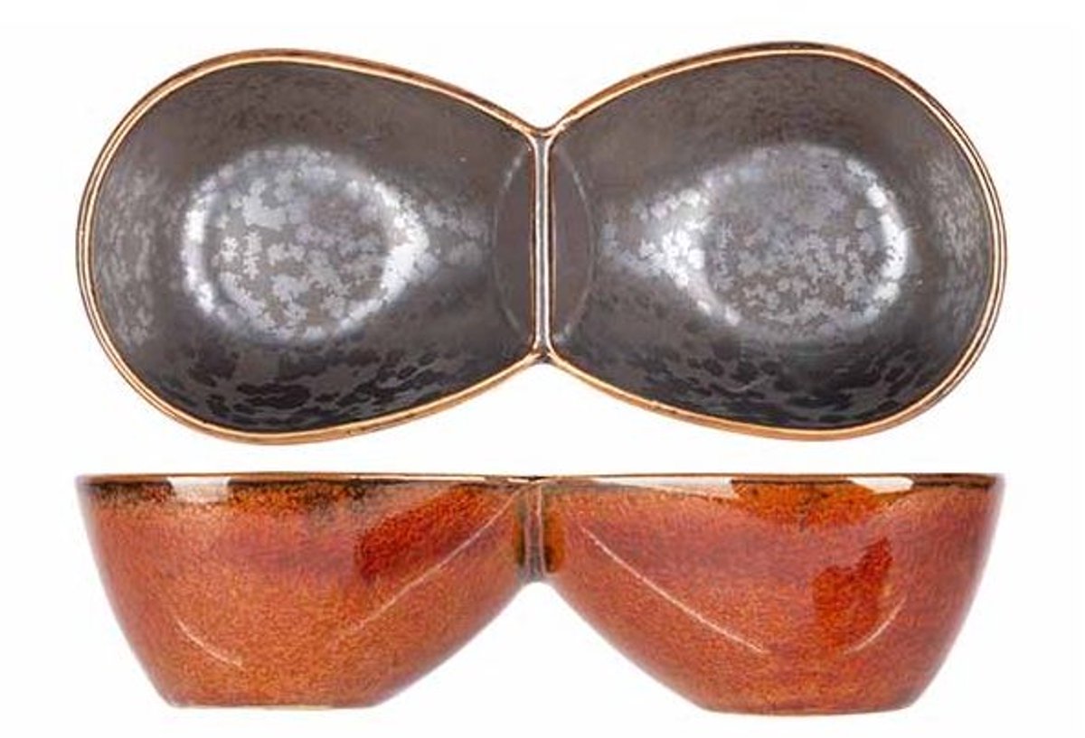 Elements Maroon Duo Aperoschaaltje 14x6,2xh3,5cm