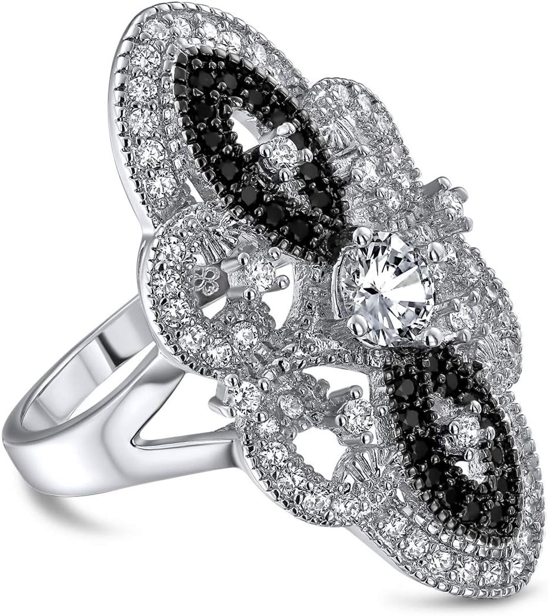 Jewelry geen rvs stempel messing Rundschliff Zirkonia